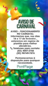 Programação de Carnaval